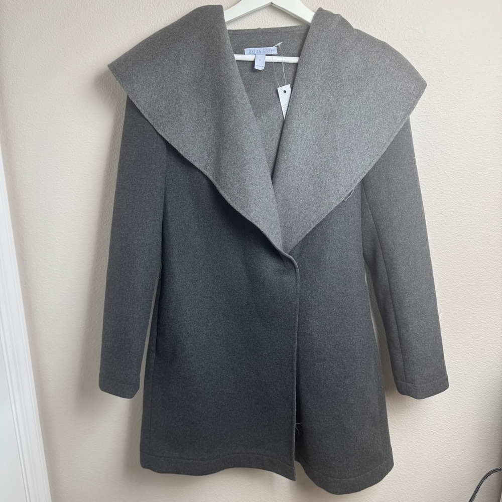 Wool Blend Coat by Dylan Grey Size Small